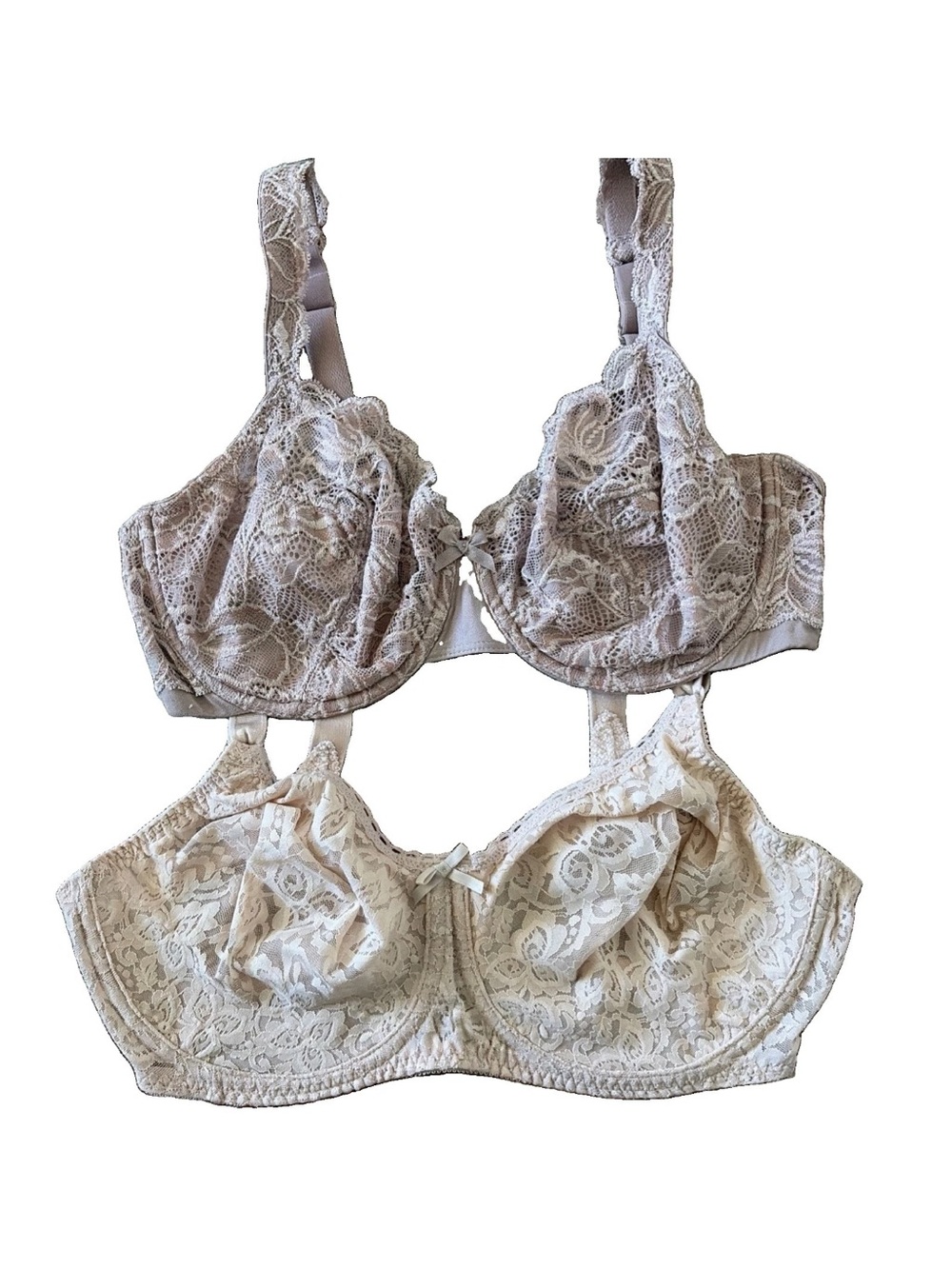 Bali Lot Of 2 Bras 3432 Lace N Smooth & Lace Desire 6543 Size 38D